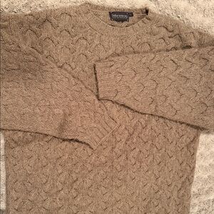 Brown Out of Ireland Fisherman Cable Knit Sweater for Men